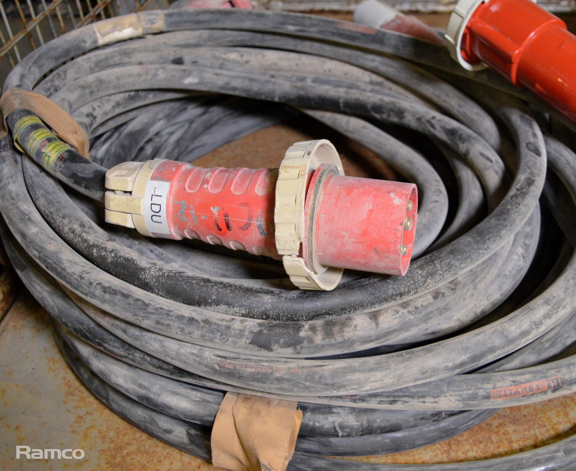 4x Heavy duty extension cable with M/F coupling 63A-6h - Image 2 of 3