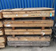 5x Empty wooden crates