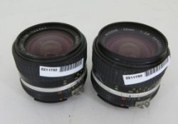 2x Nikon Nikkor 28mm 1:2.8 Camera Lens L 70 x W 60 x H 60mm No Caps