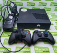 Xbox 360 games console with 2 controllers