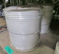 2x White Poly Fibrous Rope 220m x 9mm - NSN 4020-99-120-8692