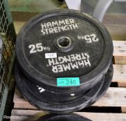 4x Hammer Strength weight plates 25kg