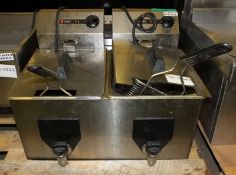 Parry 2003 Electric countertop double fryer 510 x 520 x 390