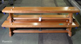 3x School wooden balance benches L 190cm