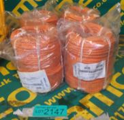 Orange buoyant cord 50yrd rolls - 4 rolls