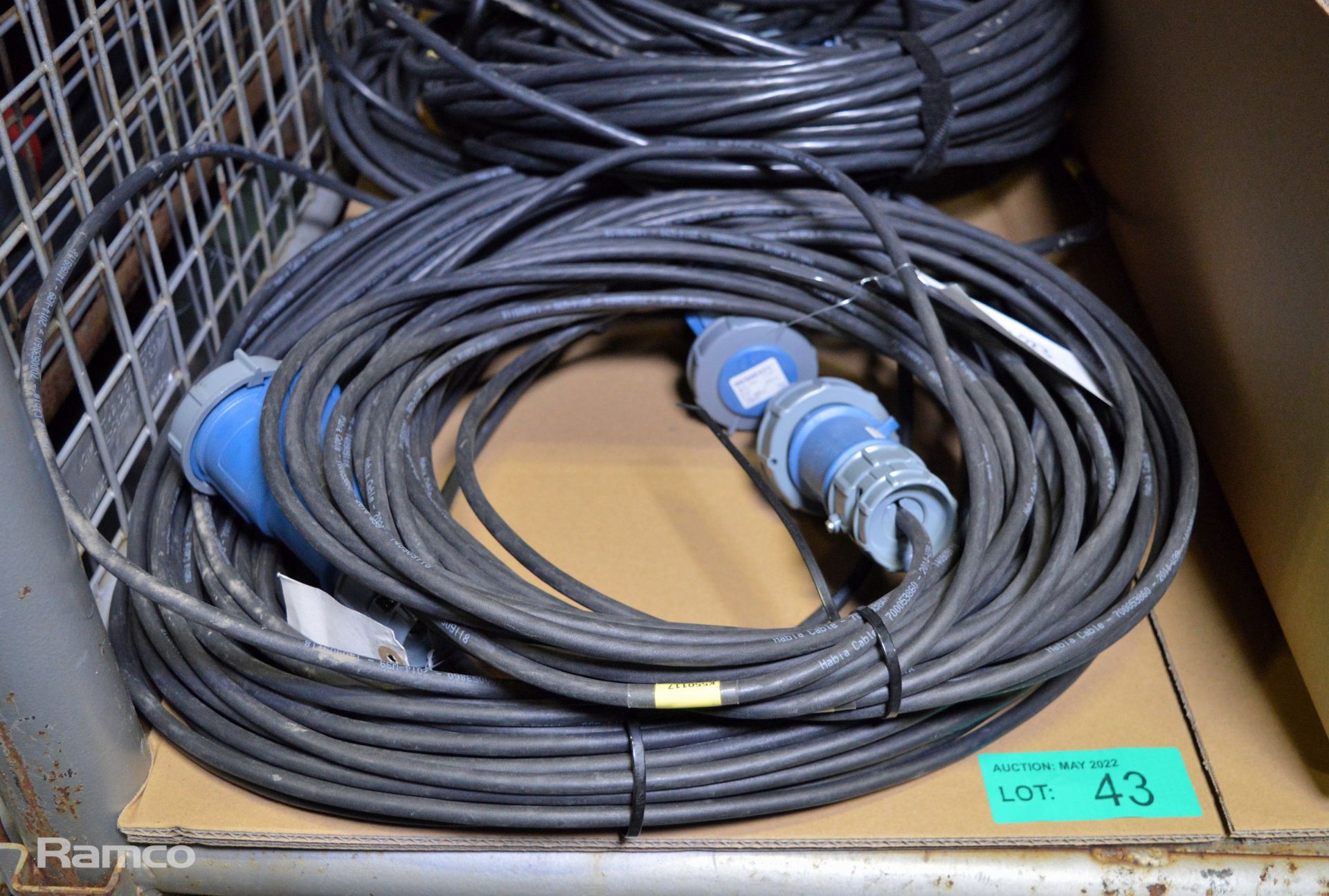 5x Mennekes 16a 230vac 1 Phase Power Harness 15m - Image 2 of 3