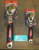 2x Dekton Adjustable Wrenches - sizes - 12 inch & 8 inch