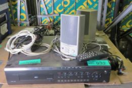 Samsung SVR-450 DVD Player with Time External Speakers and Cables