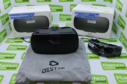 2x Destek V4 virtual reality headsets