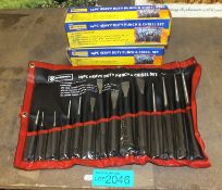 2x Marksman 14pc heavy duty punch & chisel set