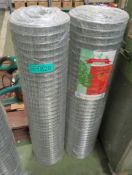 2 rolls of Easy gardening galvanised welded mesh - 36 inch x 30M