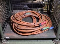 5x Heavy duty extension cables with M/F coupling 600vac 660amp