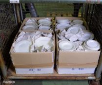 Approx 150 Assorted crockery including dinner & side plates