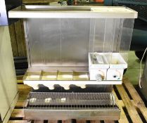 Stainless steel Chute Dispenser Unit L 870 x W 340 x H 1040mm