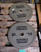 2x Hammer Strength weight plates 20kg