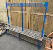 Changing room double sided bench