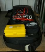 2x Robin KMP 3075DL insulation & continuity tester sets in carry bags