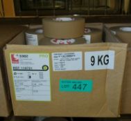 Scapa 3302 Buff Tan Linen Tape - 50mm x 50m rolls - 16 Per Box - 2 boxes