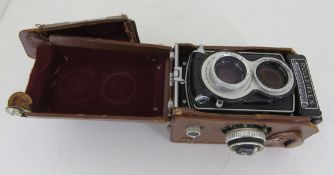 Rolleiflex T2316743 Dual Lens Camera In Case