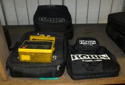 3x Robin KMP 3075DL insulation & continuity tester sets in carry bags