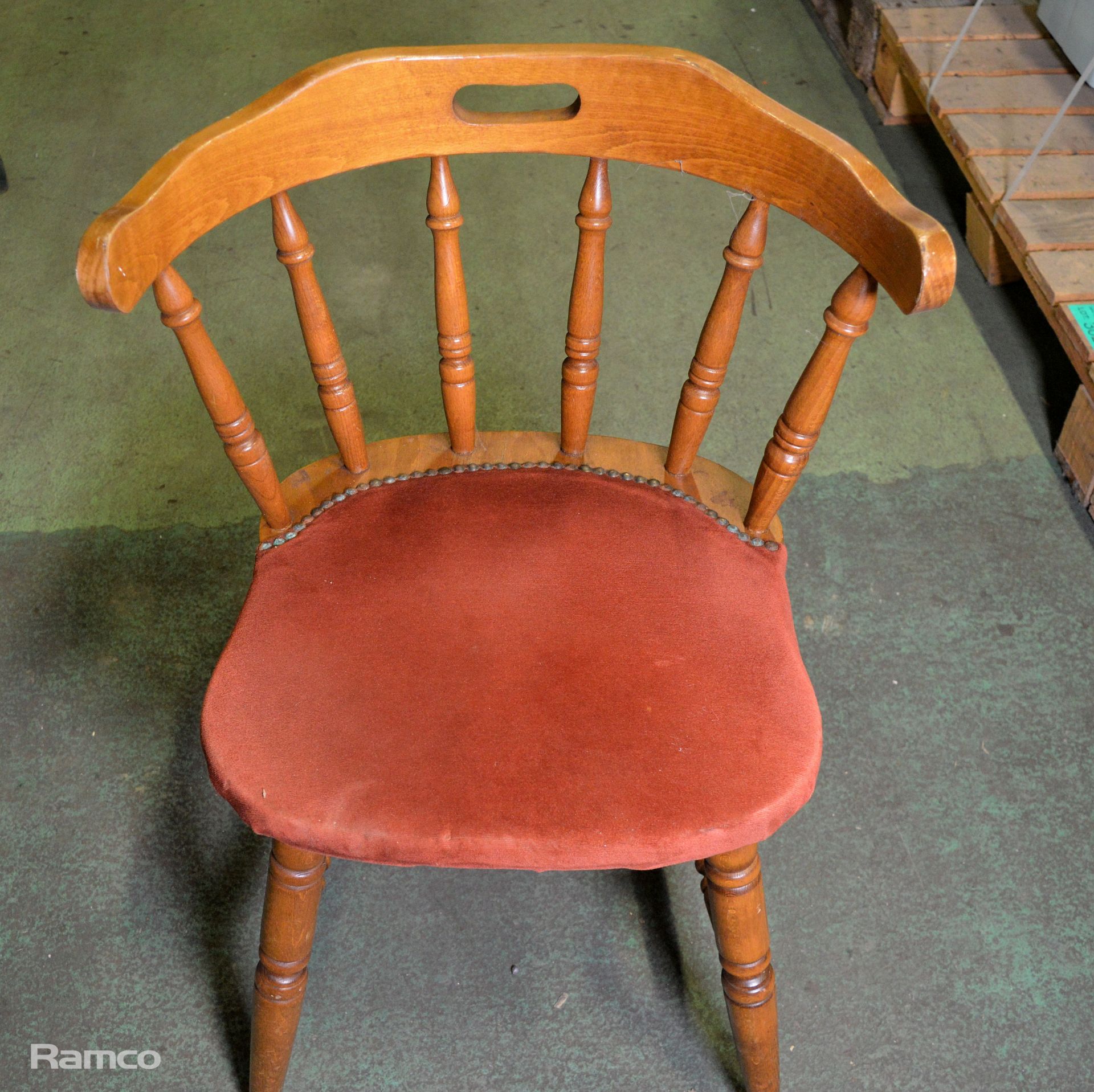 8x Captain-style bar chair with padded seat - seat H 45cm - Image 3 of 4