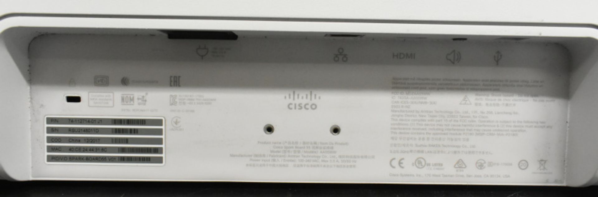 Cisco 74-112714-01 Spark-Board55 Video Conferencing Touch Screen - Image 8 of 12