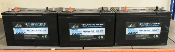 3 x Leoch Superior Lead Carbon AGM 130Ah Battery