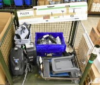 Various Cleaning Parts To Include- Brush Heads, ICE MPV Vacuums, Vielda Mop Buckets and More