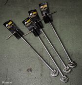 4x RAM 15 & 22m adjustable basin wrenches