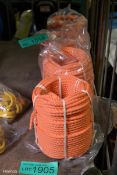 4x Orange Buoyant Rope Reels - 50 yards