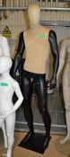 Mannequin - full body male (black/wood effect)