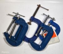 5x G-Clamps - various sizes