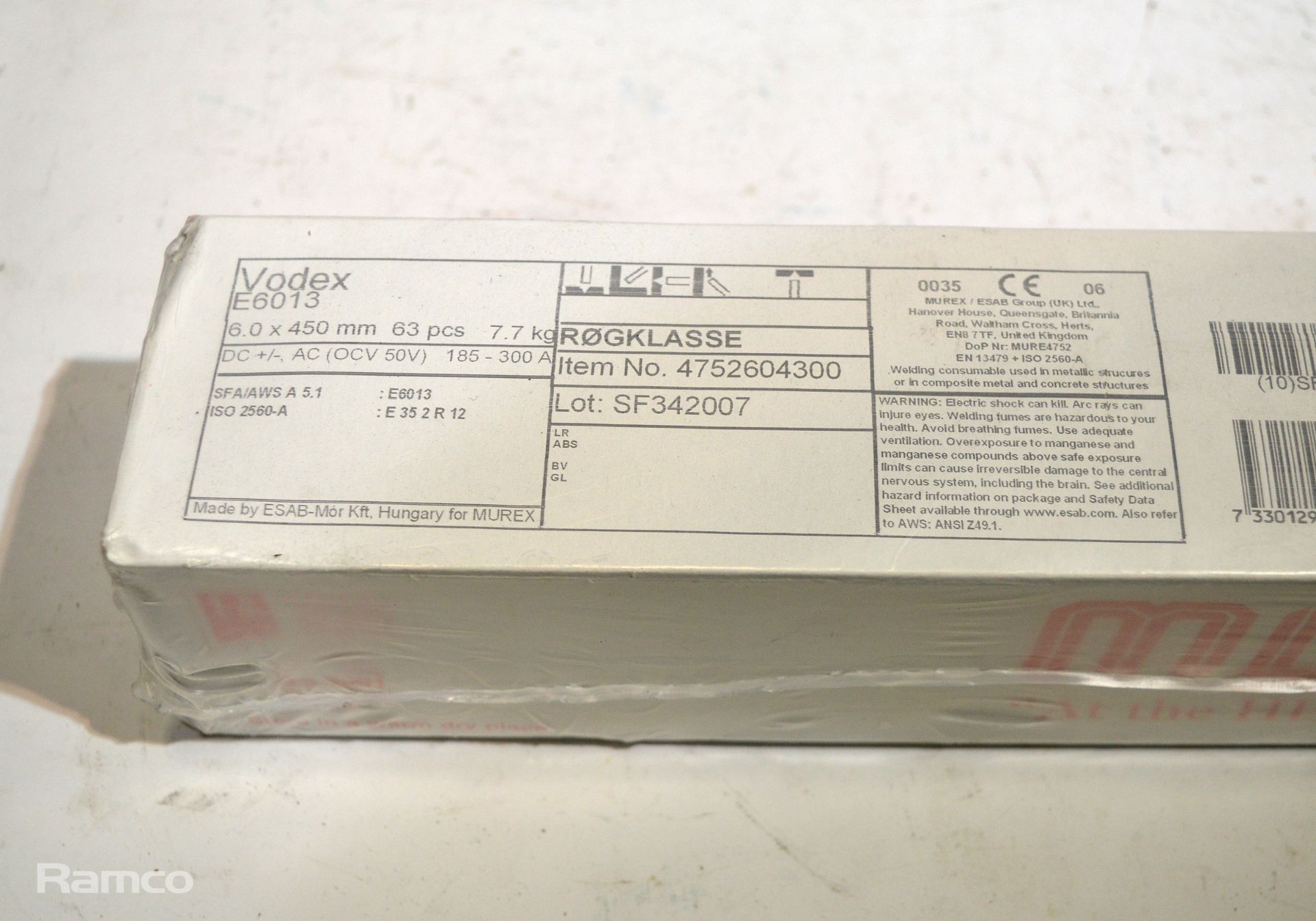 Murex electrode welding rods - 6mm x 450mm steel - 63 per box - 2 boxes - Image 2 of 2