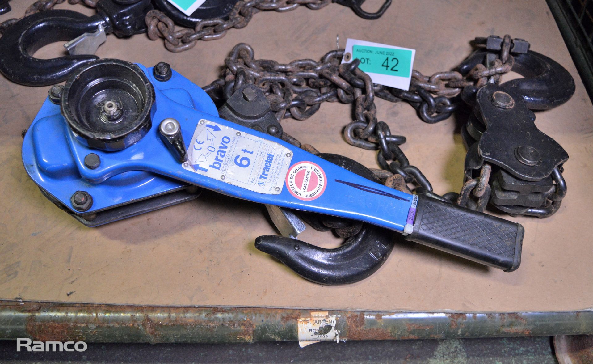 Tractel Bravo desync lever hoist 6 Tonne