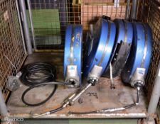 4x Tecalemit oil hose reels L 70 x W 50 x H 15cm