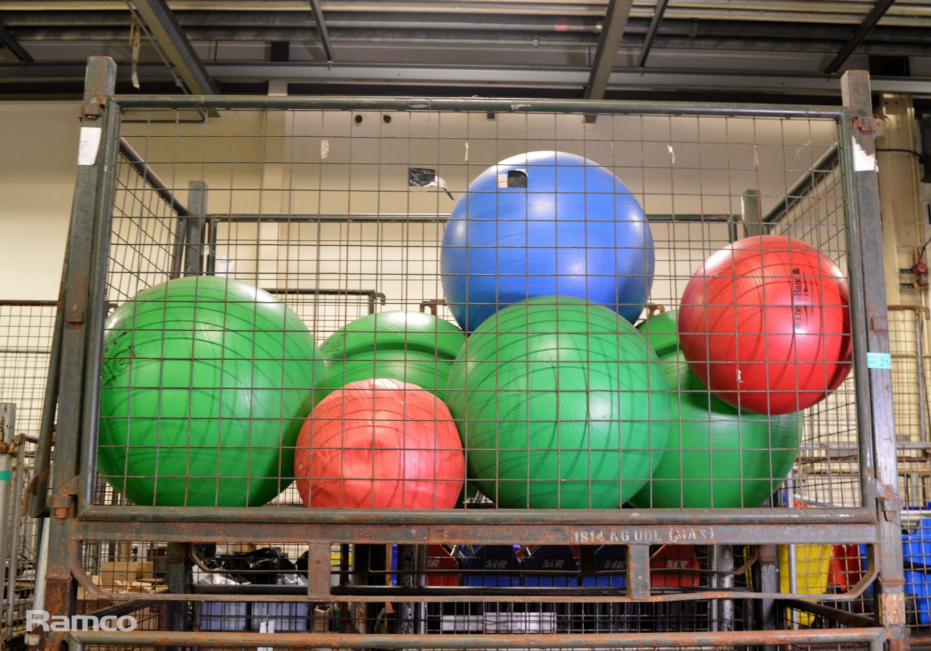 7x Thera-Brand ABS Professional exercise balls - 5x max diameter 65mm, 2x max diameter 55mm - STILLA