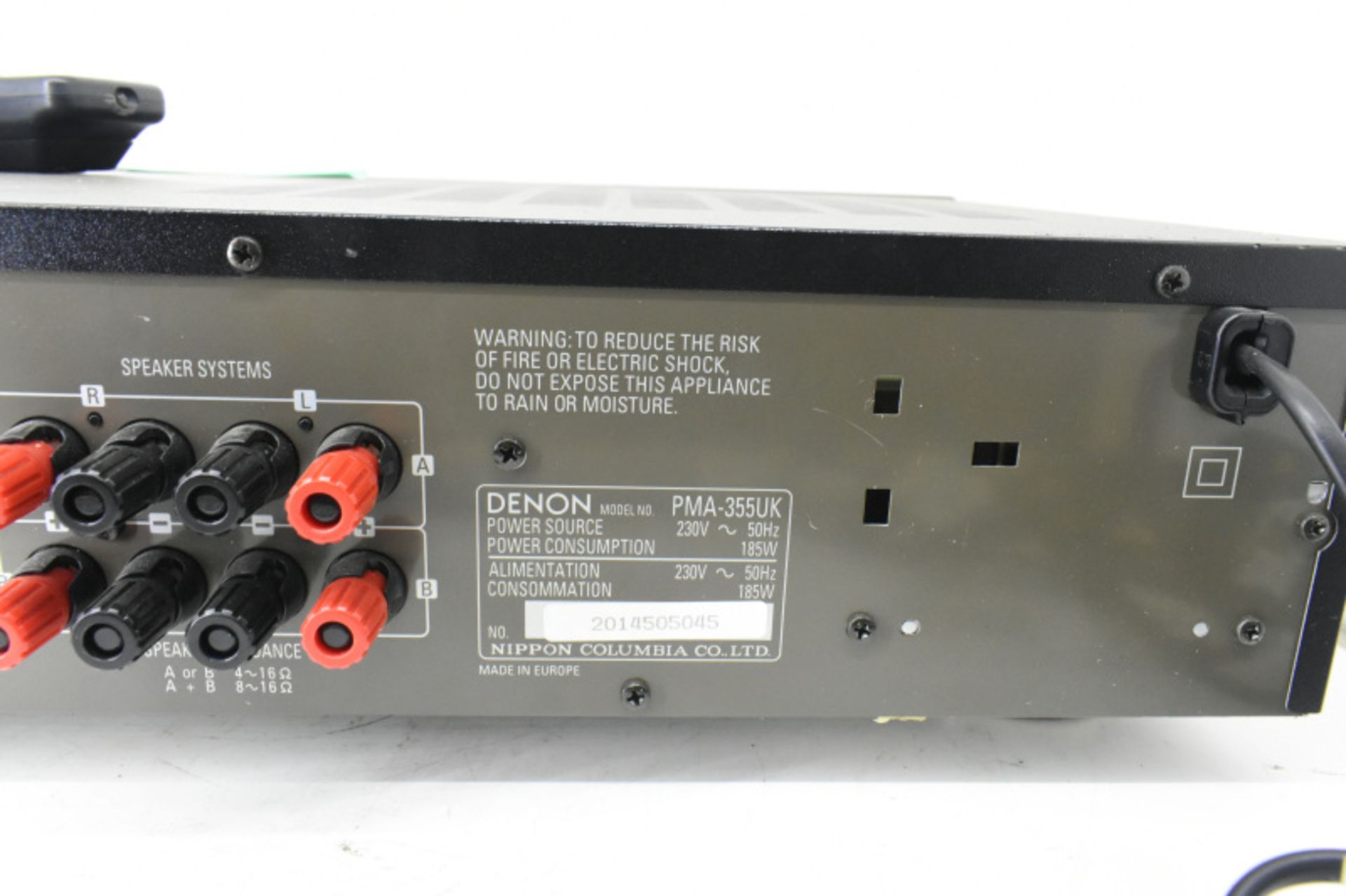 Denon PMA-355UK amplifier audio - Image 3 of 3