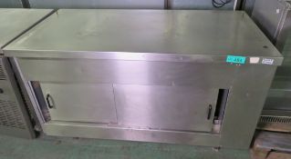 Stainless steel countertop with under counter storage