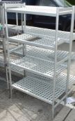 Aluminium frame racking incomplete L 95 x W 47 x H 172cm