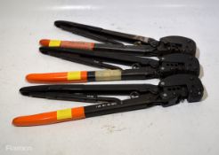 3x AMP Strato-Therm hand crimping tools