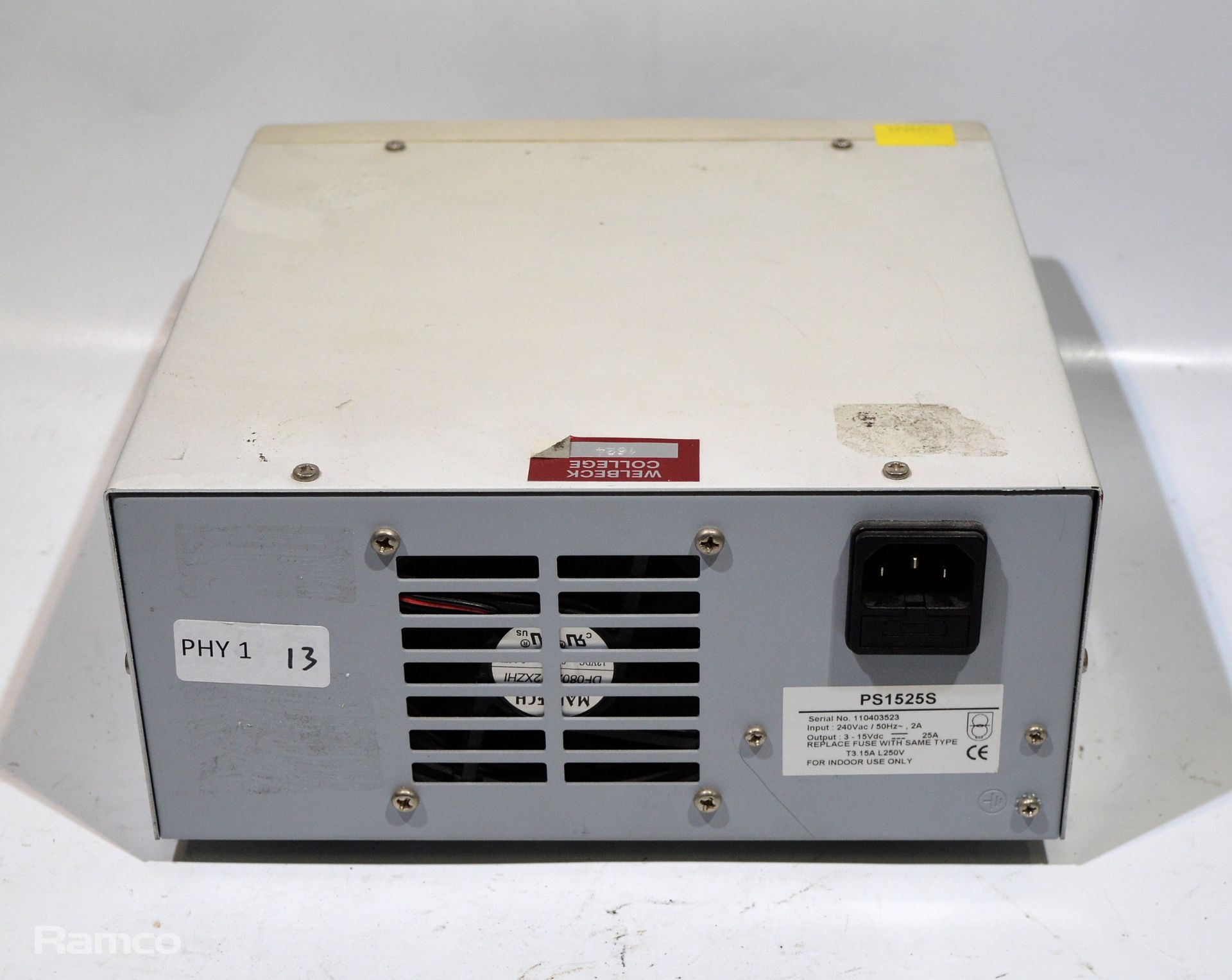 2x Rapid PS1525S Switching Mode DC Regulated Power Supplies - Image 4 of 4
