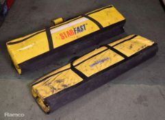 2x Weber Rescue Systems Stabfast stabilisation assemblies in carry bag 120 x 20 x 30cm