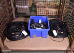 20x 10x Neutrik Male to Female 3 Pin Extension Cable 15-25m, Various Stage Light Mixed Box Bolts & H
