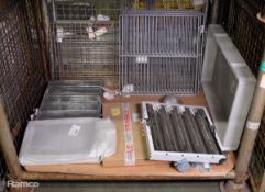 Various catering spares including wire racks, oven shelves, doors