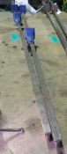 2x Record T-bar clamps - L 125cm