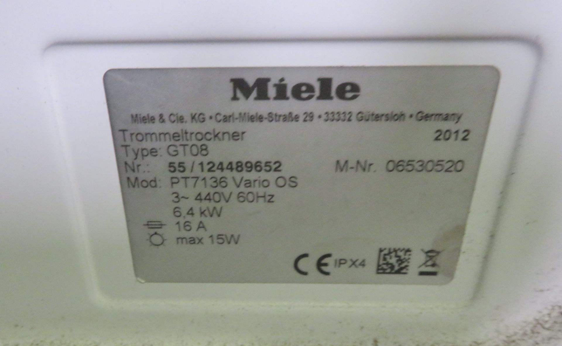 Miele Professional PT 7136 Vario tumble dryer - Image 6 of 6