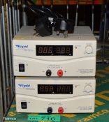 2x Rapid PS1525S DC Regulated Power Supply Units