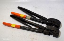 2x AMP Strato-Therm hand crimping tools