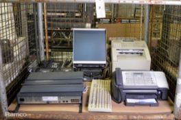 Office Equipment , fax machines, Bell & Howell microfiche reader, desk phones