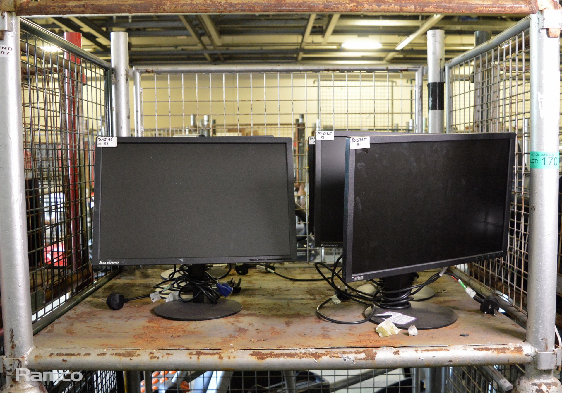 6x Lenovo ThinkVision T2254PC 22 Inch Monitors